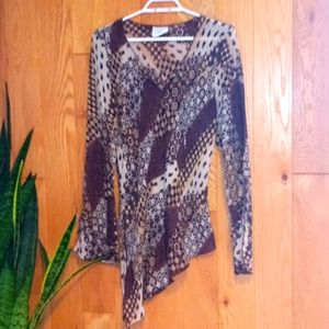 Tunic top with Asymmetrical hem